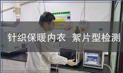 針織保暖內(nèi)衣  絮片型檢測(cè)