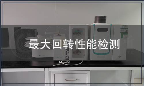 最大回轉(zhuǎn)性能檢測(cè)