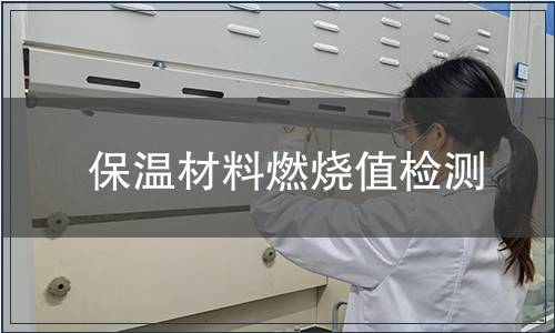 保溫材料燃燒值檢測