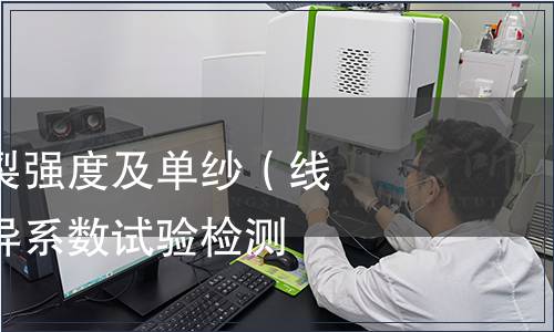 單紗（線）斷裂強度及單紗（線）斷裂強力變異系數試驗檢測