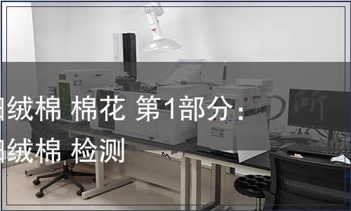 鋸齒加工細絨棉 棉花 第1部分：鋸齒加工細絨棉 檢測