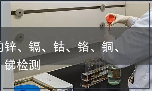 可溶出的鋅、鎘、鈷、鉻、銅、鎳、鉛、銻檢測